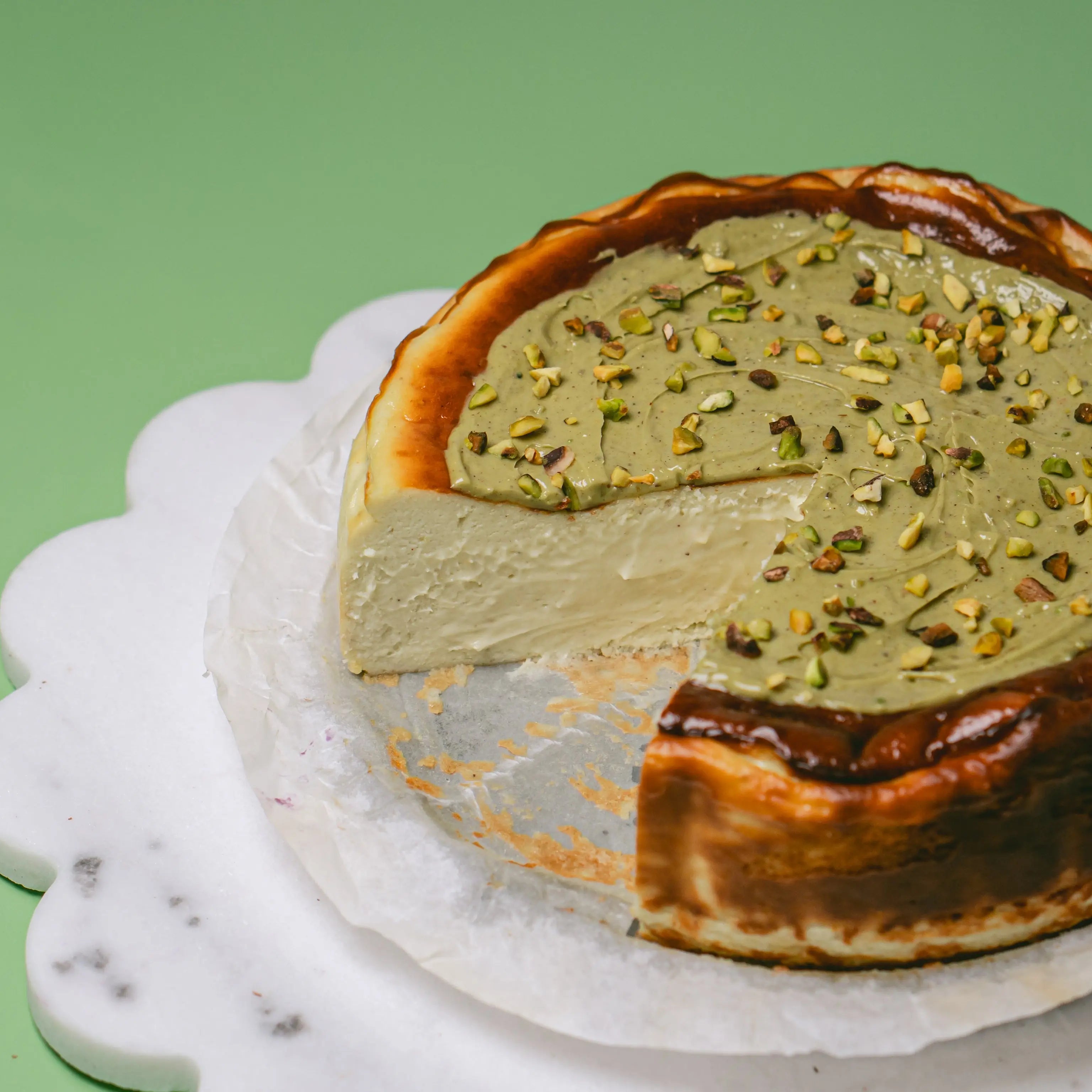 Perfect Pistachio {{Product vendor}} Burnt Cheesecakes