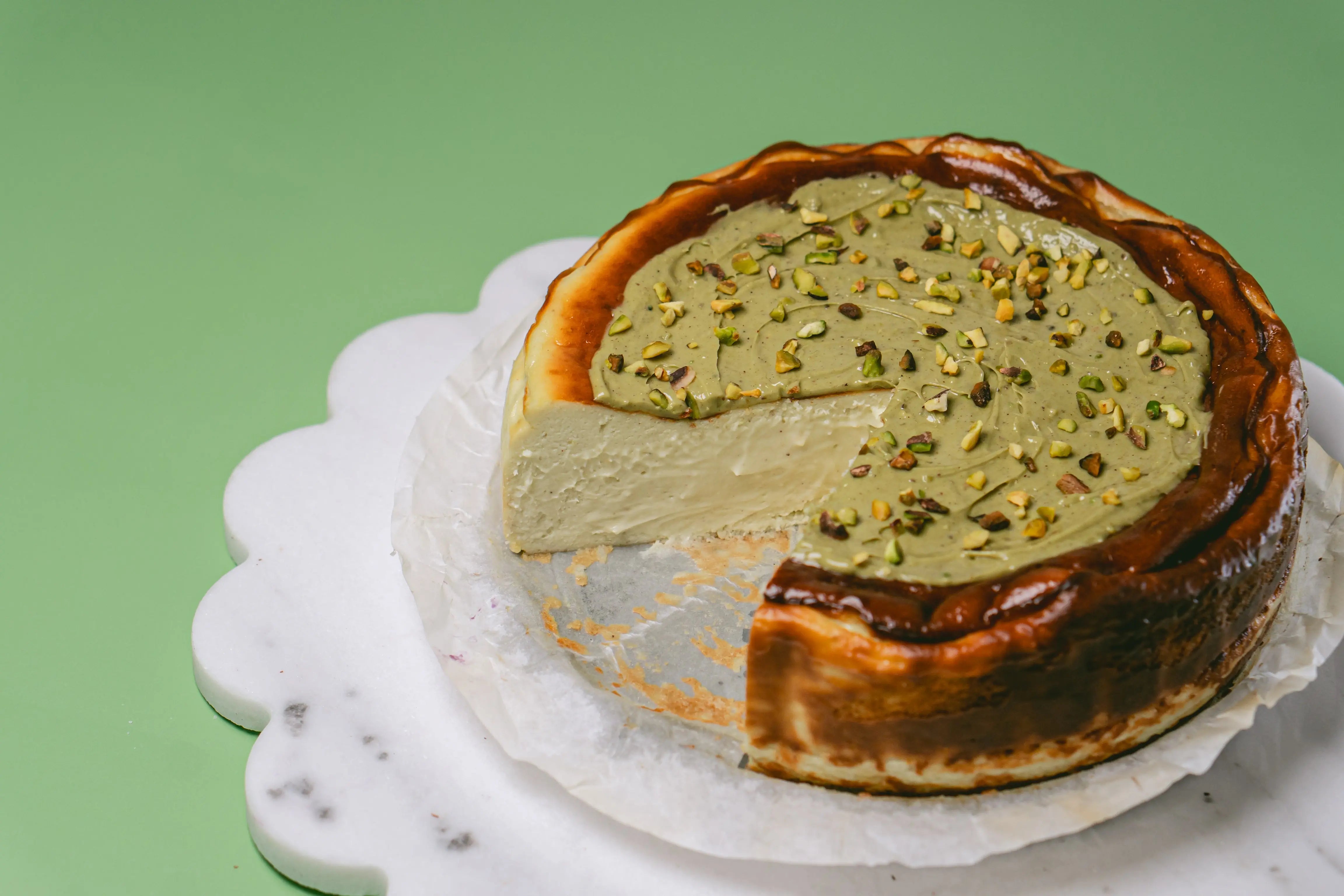 Perfect Pistachio {{Product vendor}} Burnt Cheesecakes