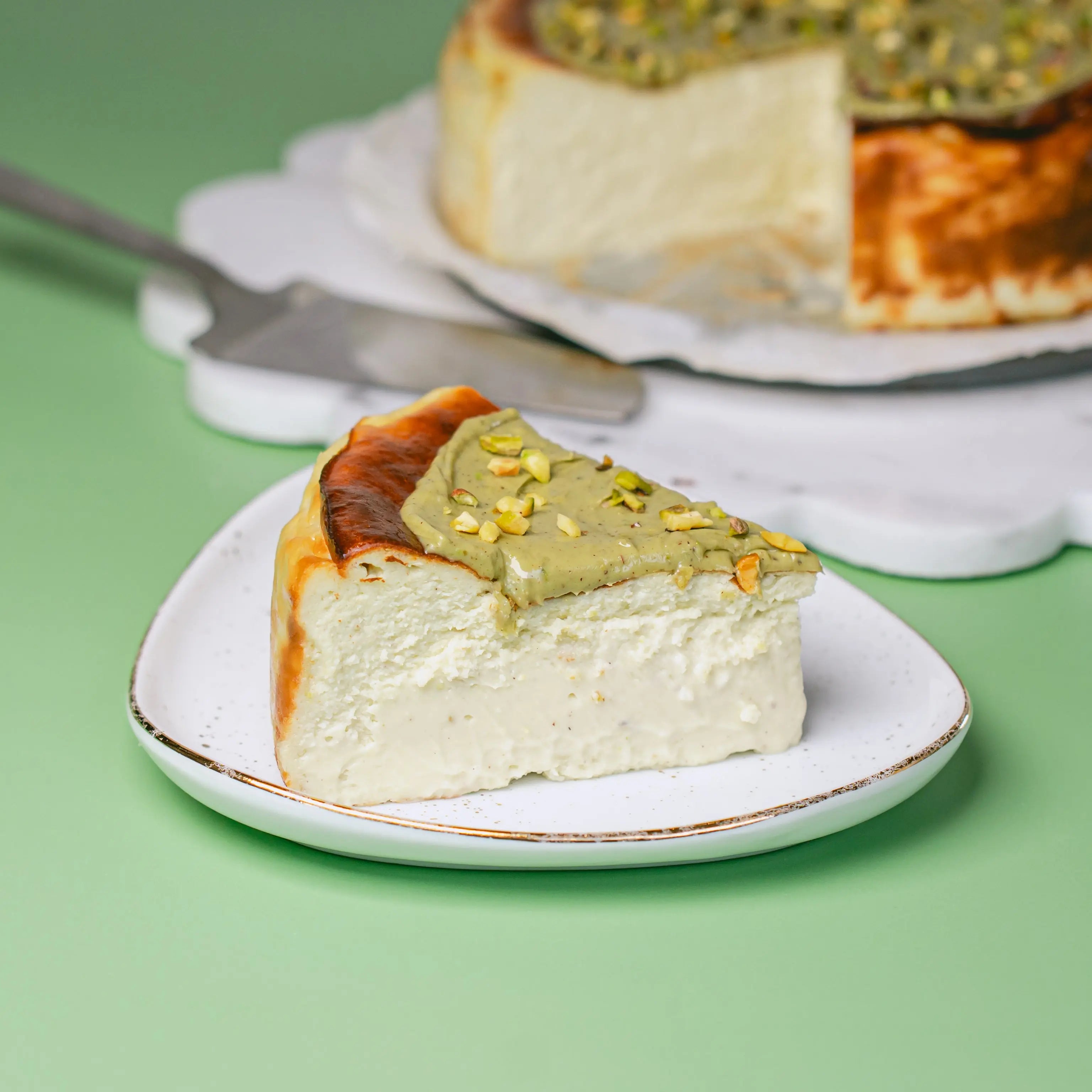 Perfect Pistachio {{Product vendor}} Burnt Cheesecakes